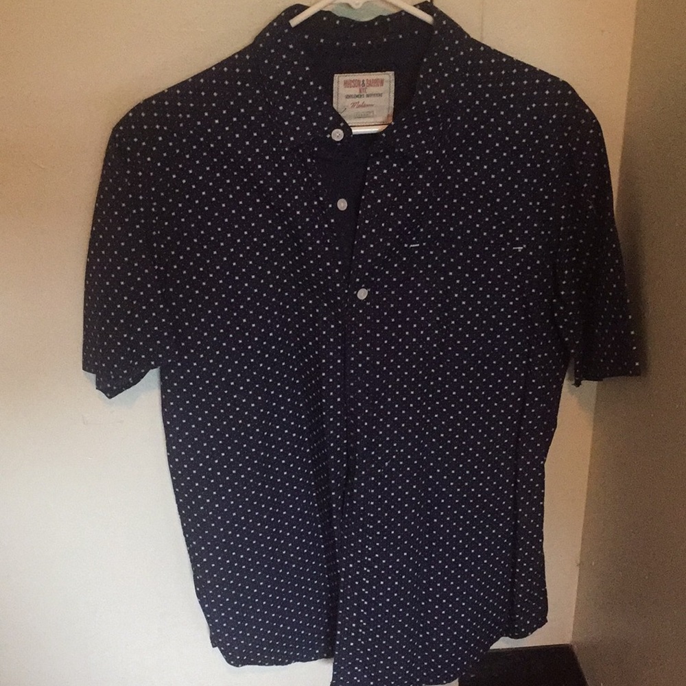 Navy blue button up shirt